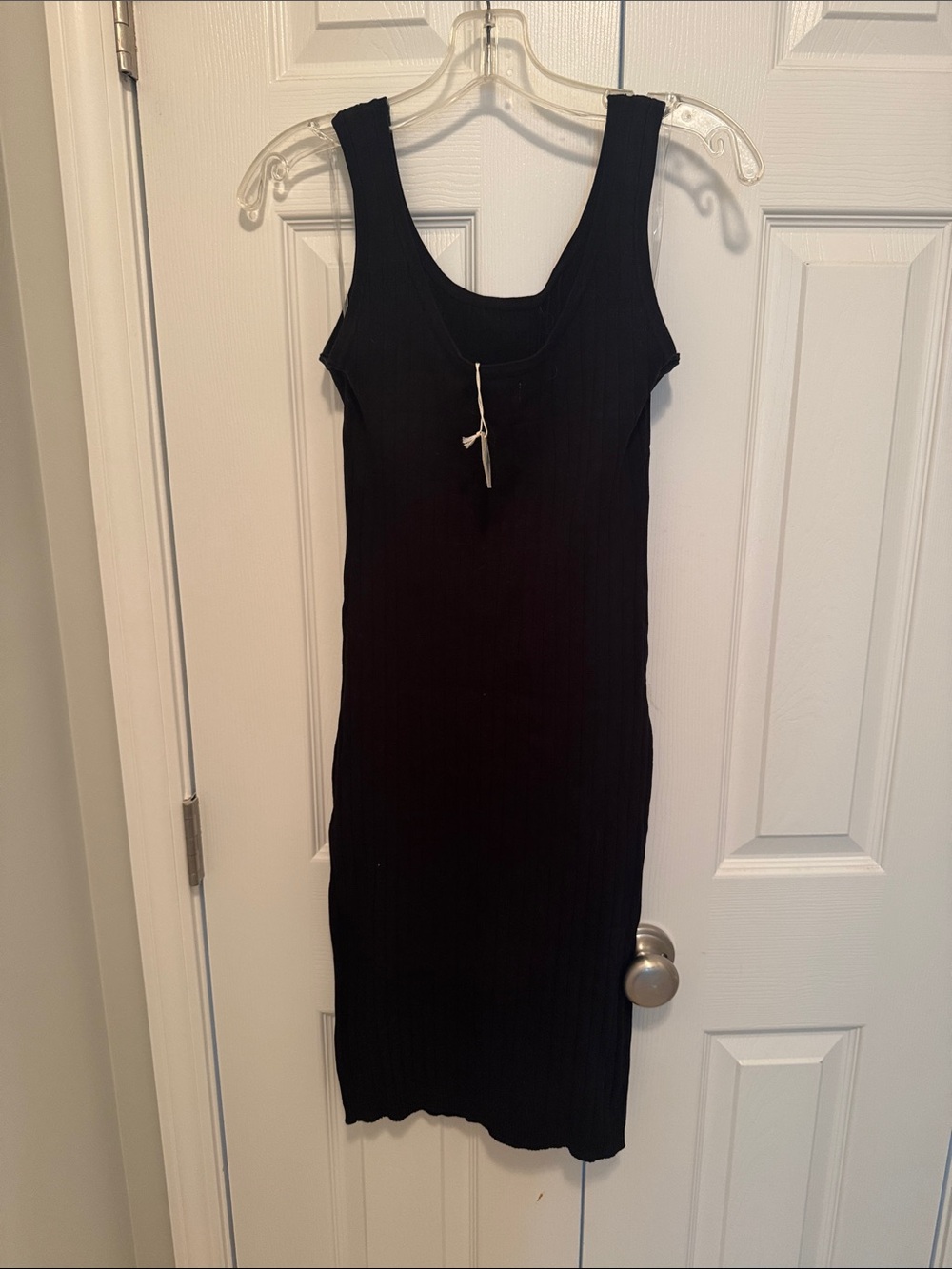 Maternity Classic Black Sleeveless Bodycon Dress - Picture 3 of 3
